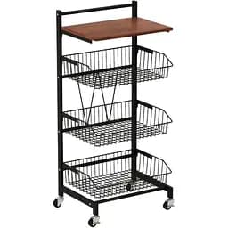 Стеллаж Costway Vroda мобильный в стиле Loft