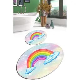 Набір килимків для ванної кімнати Chilai Home Leno Banyo Halisi Djt 60 x 100 + 50 x 60