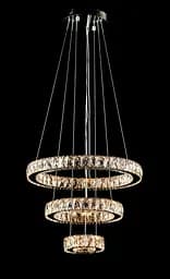 Світлодіодна люстра Splendid Ray L87519/480+320+180/3 LED з кришталем, хром, 100 Вт, з пультом і димером - мініатюра 3