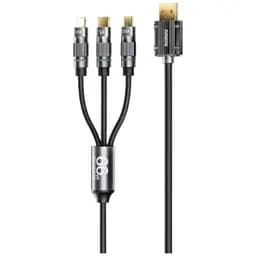 Кабель Remax RC-C126 3-in-1 66W cable Black
