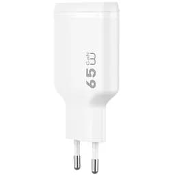 Мережевний зарядний пристрій WIWU G035 Essen PD65W GaN 2USB-C White - мініатюра 4