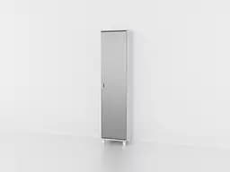 Шкаф для одежды Flamecame с полочками одиночный на ножках из МДФ узкий II Ш-1466