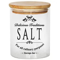 Банка для хранения Galleryglass Salt стеклянная с бамбуковой крышкой 450 мл (85006090)