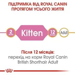 Сухий корм для британських короткошерстих кошенят Royal Canin British Shorthair Kitten з м'ясом птиці 0.4 кг - мініатюра 4