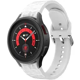 Браслет Diamond для Samsung Galaxy Watch 6 - білий ширина кріплення 20мм силікон Watchbands (W28-3WB2114531)