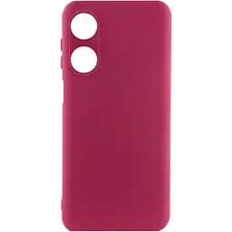Чехол Silicone Cover Lakshmi Full Camera (A) для Oppo A38 / A18 Бордовый / Marsala