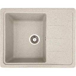 Гранітна кухонна мийка Romzha Patrat 62 Gri (802) з крилом