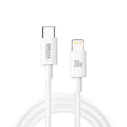 Кабель Brevia Type-C to Lightning 30W 1 м, білий box (55100WCLC1)