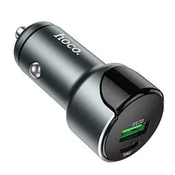 Автомобільний зарядний пристрій Hoco Z42 Light road dual port digital display PD 20W - мініатюра 2