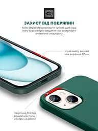 Силиконовый чехол для Apple iPhone 15 Plus, ICON2 Case, зеленый, противоударный, панель, защита всего корпуса, матовая поверхность Soft Touch, выступает над дисплеем, совместим с защитными стеклами и пленками, с микрофиброй, ArmorStandart (ARM70516) - мініатюра 5