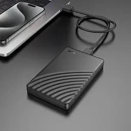 Зовнішня кишеня Hoco HB46 USB3.0 2.5-inch SATA hard drive enclosure Black - мініатюра 3