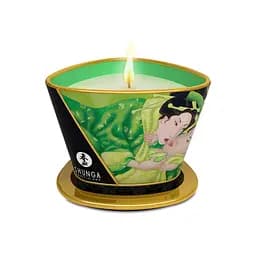 Массажная свеча Shunga Massage Candle – Exotic Green Tea (170 мл) с афродизиаками Shunga SH045117; SO2515 94367