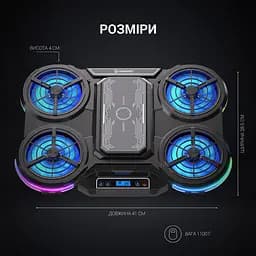 Охолоджувальна підставка для ноутбука GamePro Black (CP1450) - мініатюра 15