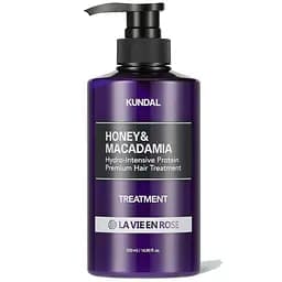 Поживний кондиціонер з медом та олією макадамії Honey & Macadamia Protein Hair Treatment La Vie En Rose Kundal 500 мл