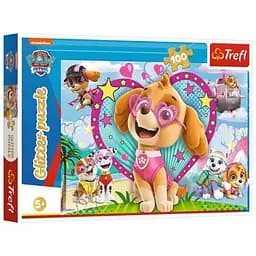 Пазлы глитерные "Скай. Щенячий патруль", 14818 Trefl, 100 элементов (5900511148183)