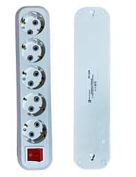 Колодка 5 гнезд с зазем. с выкл. с защит. (ABS-пластик) (конт.группа медь) MODERN (18117) ТМ LUMANO