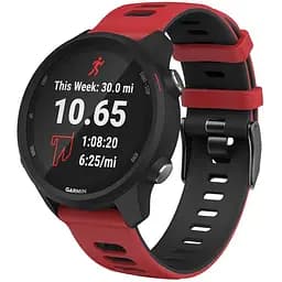 Ремінець для Huawei Watch GT3 42mm - чорно-червоний ширина кріплення 20мм силікон Watchbands Rage (W37-9WB14177870)