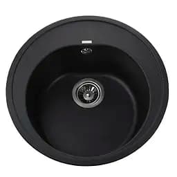 Кухонная мойка гранитная Globus Lux Martin черный металлик 510мм-А0001, Черный