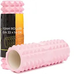 Масажний ролик Cornix EVA 33 x 14 см (валик, ролер) XR-0326 Light Pink