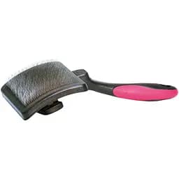 Пуходерка для кішок і собак Croci Vanity самоочищається велика 11х20 см рожева (C6067424)