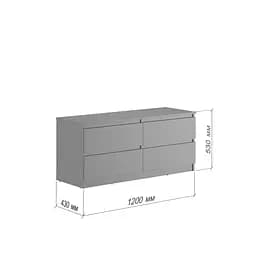 Тумба під телевізор MebelStar Нео 4Ш 120x43x53 см Кашемір (MBS-1272) - мініатюра 2