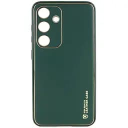 Шкіряний чохол Epik Xshield для Samsung Galaxy S24 Зелений / Army Green