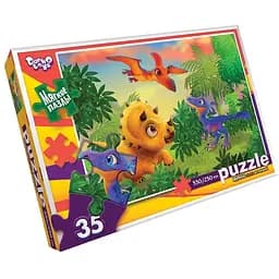 Мягкие пазлы Трицераптор Danko Toys S35-10-12, 35 элементов