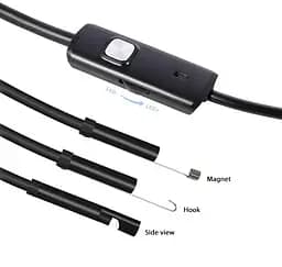 Ендоскоп водонепроникний Kerui 5м гнучка Usb камера - мініатюра 6