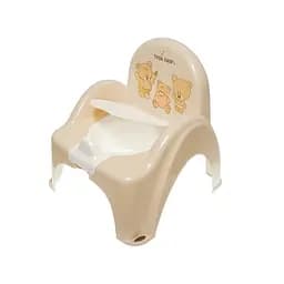 Горшок-стульчик Теga Мишки, с музыкой, бежевый (PO-043-119)