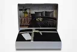 Постільна білизна Charlotte Black Сатин-Stripe / простирадло на резинці 180x200см Cotton Shine pbe0052117 - мініатюра 2