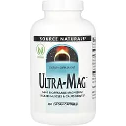 Комплекс магнию Source Naturals Ultra-Mag, 180 вегакапсул з п'яти форм