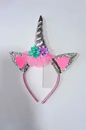 Обруч Єдиноріг K7913 26см (6922012079130) Сріблястий