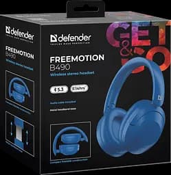 Гарнітура Defender FreeMotion B490 Bluetooth Blue (63490) (7202785) - мініатюра 6
