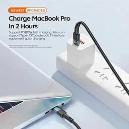 Кабель Essager Star 100W USB Charging Cable Type C to Type C 1 м Blue (EXCTT1-XC03) - мініатюра 3