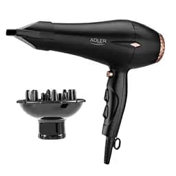 Фен Adler AD 2244, 2000 Вт дифузор концентратор 2 швидкості петля для підвішування компактний 1 шт. чорний (33705-IS)