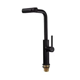 Змішувач для кухні з висувним виливом Mixxus Premium Hammer 014 Black MI6954 Чорний матовий - мініатюра 7