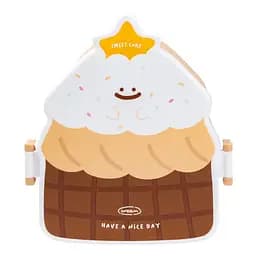 Ланч-бокс дитячий зі столовими приборами Cake 20*18*8 см, шоколад TS Kitchen HP12271BR