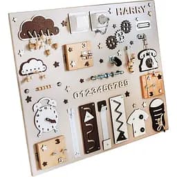 Развивающая игрушка Temple Group Бизиборд 70х60 см коричневый (TG1000012)