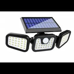 Вуличний потрійний світильник Solar FL-1725A на сонячній батареї з датчиком руху