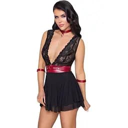 Сорочка Cottelli Collection Bondage Babydoll S черный