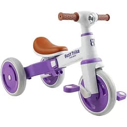 Триколісний велосипед Best Trike LB-10571 з батьківською ручкою фіолетовий