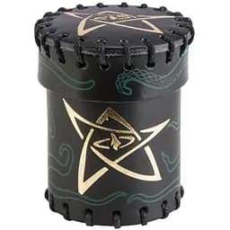 Настольная игра Q-Workshop Чаша для кубиков Call of Cthulhu Black & green-golden Leather Dice Cup (CCTH101)
