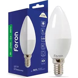 Светодиодная лампа Feron LB-737 C37 230V 6W E14 2700K (25677)