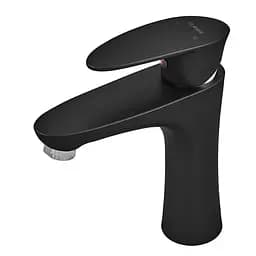 Змішувач для умивальника Plamix Cezar-001 SET Matte black PM0662 Чорний матовий