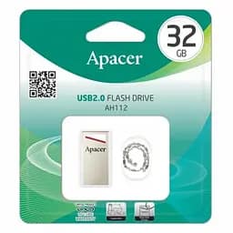 USB флеш накопичувач Apacer 32GB AH112 USB 2.0 (AP32GAH112R-1) - мініатюра 2