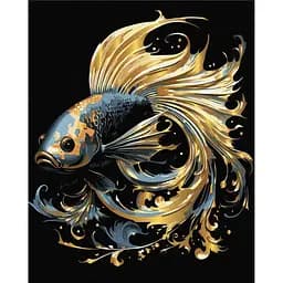 Картина по номерам на подрамнике Brushme Волшебная рыбка