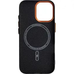 Чохол ArmorStandart LikeCarbon2 SE MagCase для Apple iPhone 17 Kevlar Black Orange (ARM89163) [156298] - мініатюра 2