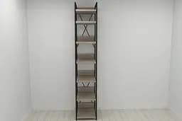 Шкаф Гардероб Уни секция 4 серии Конект Ferrum-decor 220x40x50см Черный металл ДСП Дуб Сонома Трюфель 32 мм (FRD-104550)