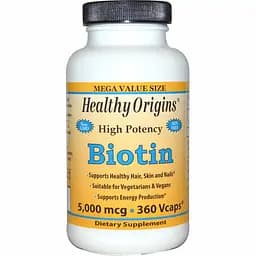 Біотин Healthy Origins 5000 мкг 360 капсул