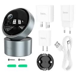 IP-камера відеоспостереження Hoco D5 Indoor PTZ HD Camera Grey - мініатюра 5